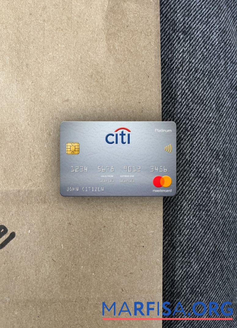 Realistic Sweden Citibank mastercard platinum photolook front download for verification